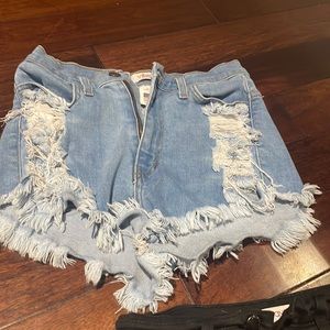Denim shorts